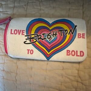 Brighton Pink and Blue Heart sunglasses case